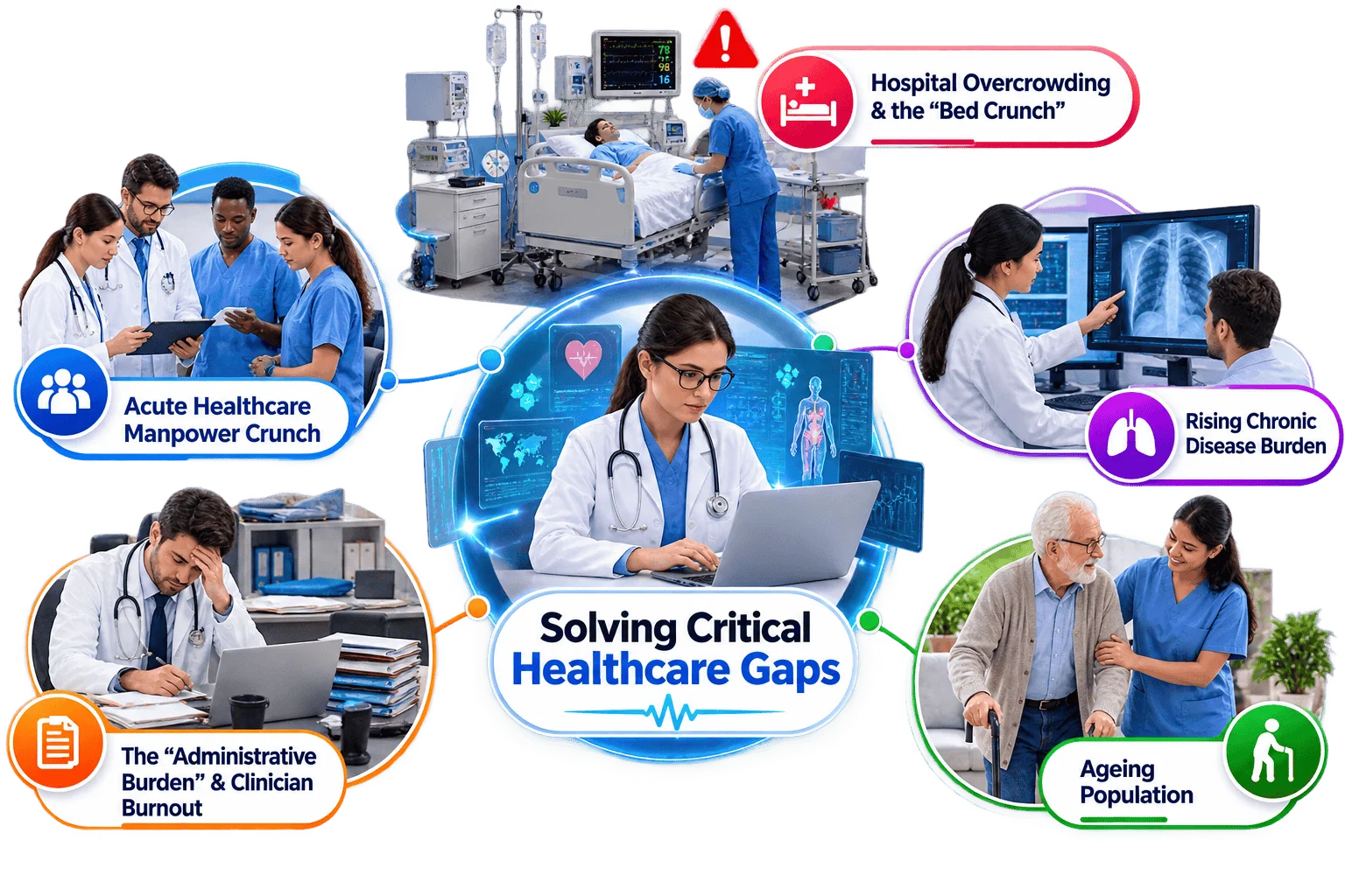 Multiple Crises Facing Global Healthcare Image